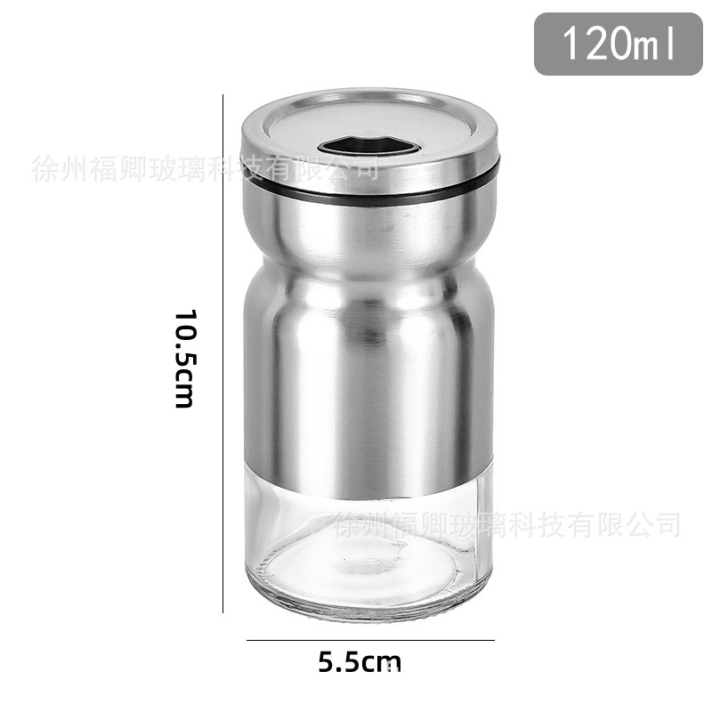 Al por mayor condimento de acero inoxidable botella condimento de especias botella cocina pimienta sal condimento botella condimento caja condimento tarro