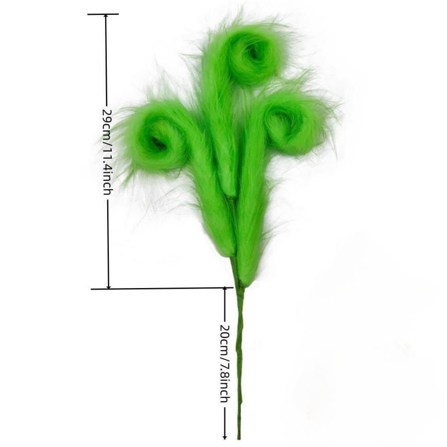 Grinch Handschuesch gréng Grinch Stola Chrëschtdag Halloween Party Elf gréng Hoereg Monster Kappbedeckung Mask_voghion.com