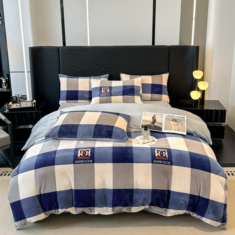 블루빅그리드-[두껍고 따뜻한 밀크벨벳 4종세트]