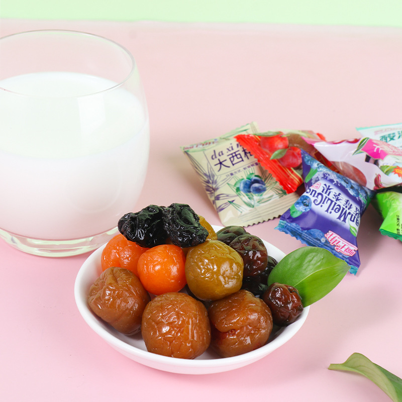 酸甜多肉繽紛彩虹梅360g獨立包裝辦公室休閒零食過年年貨果脯蜜餞