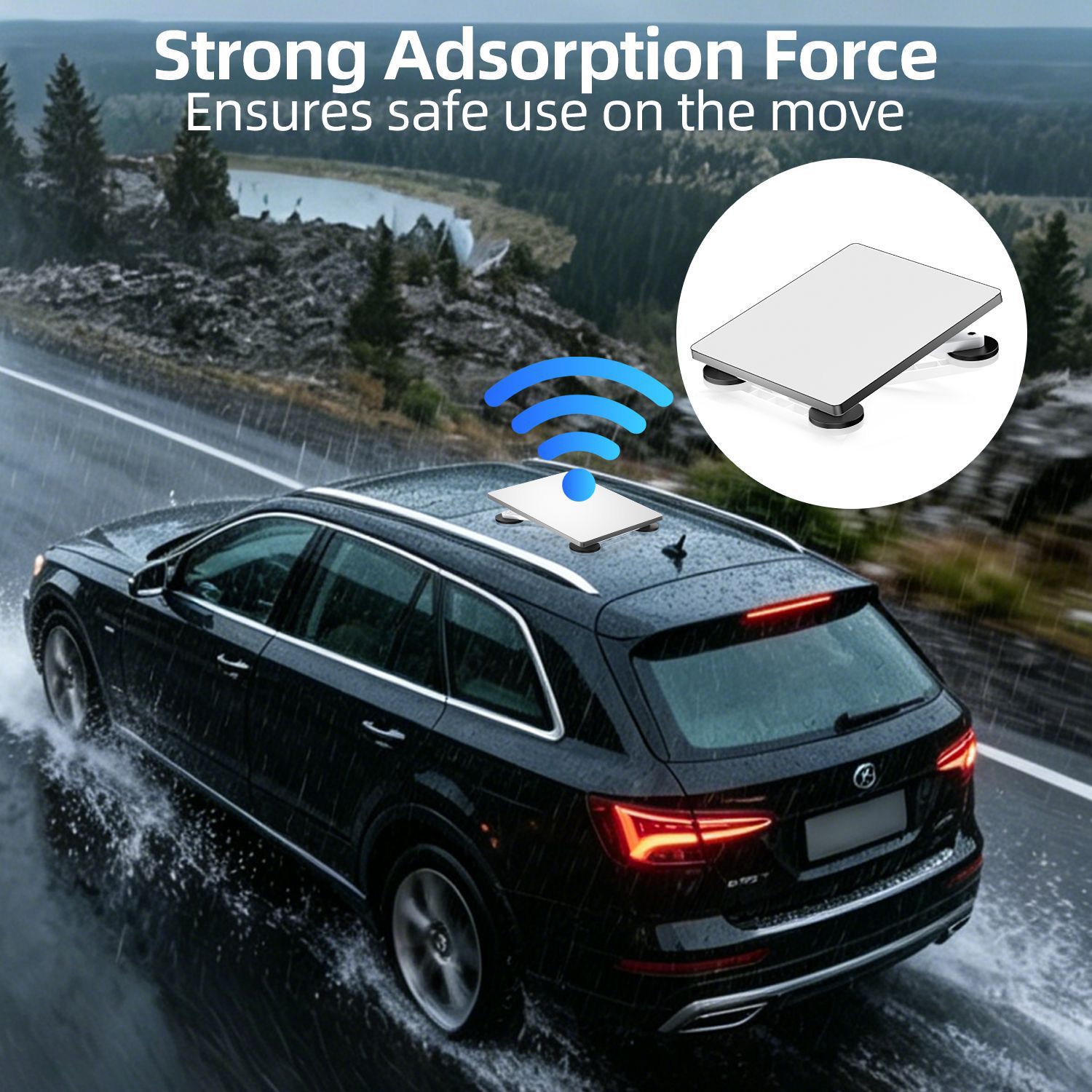 Cross-border hot item For star mini car roof magnetic mount ABS magnetic 66mm heat-resistant portable mount
