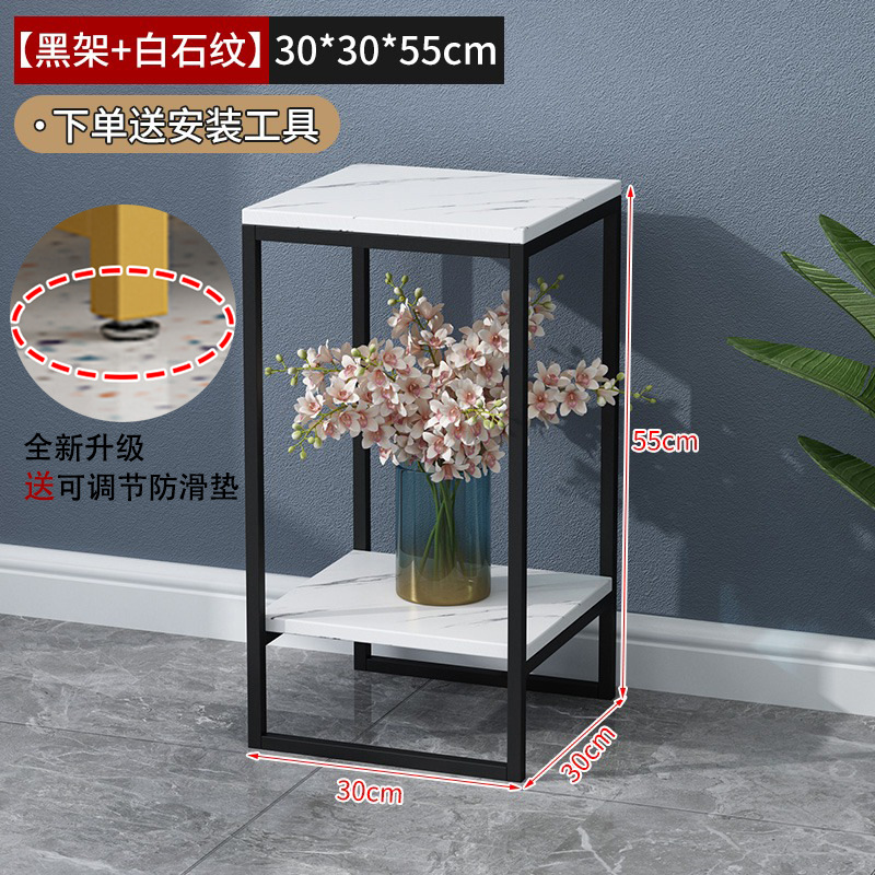 블랙 프레임 + 화이트 스톤 패턴 30*30*55 두꺼운 프레임과 두꺼운 데스크탑