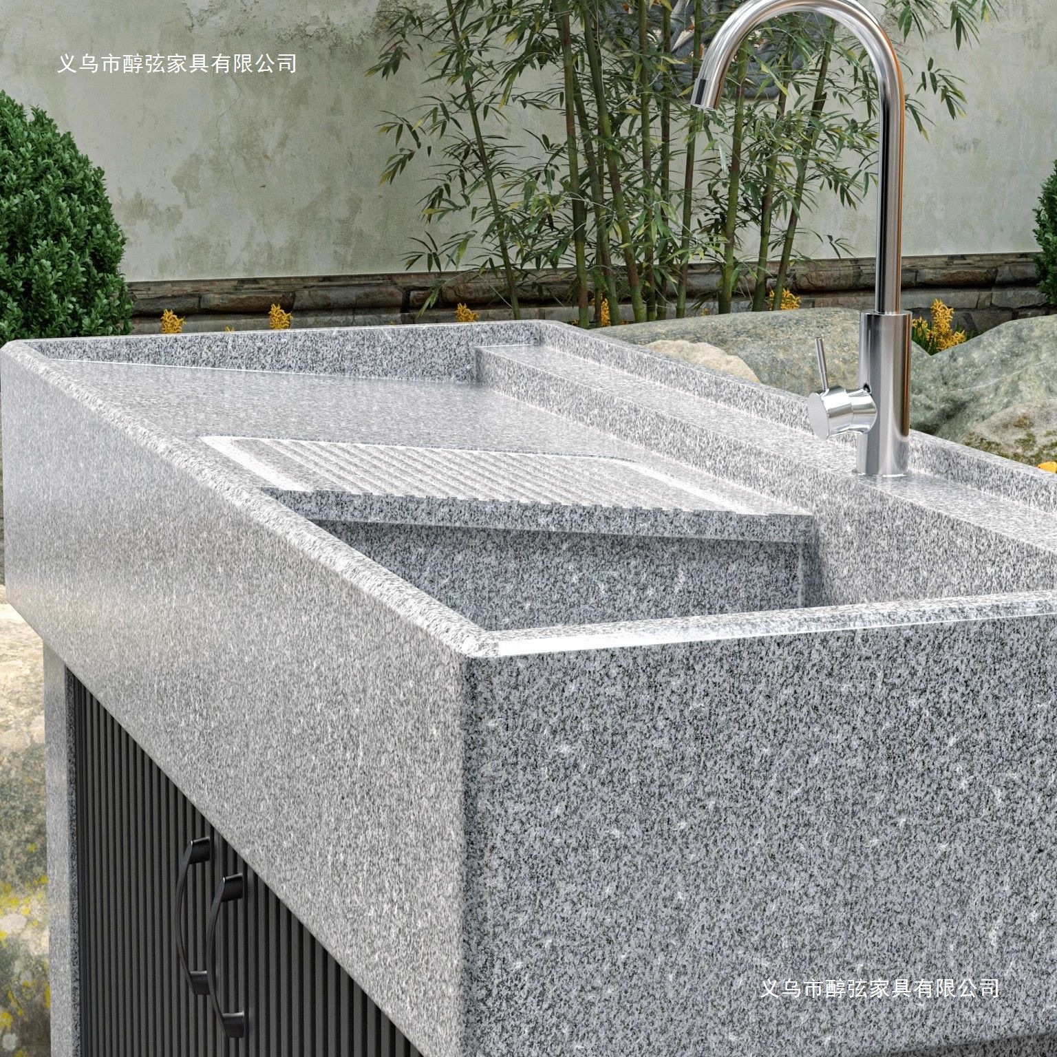 Granite Laundry Sink Outdoor Courtyard Wash Basin Outdoor Wash Basin Washboard Balcony Laundry Cabinet Sink