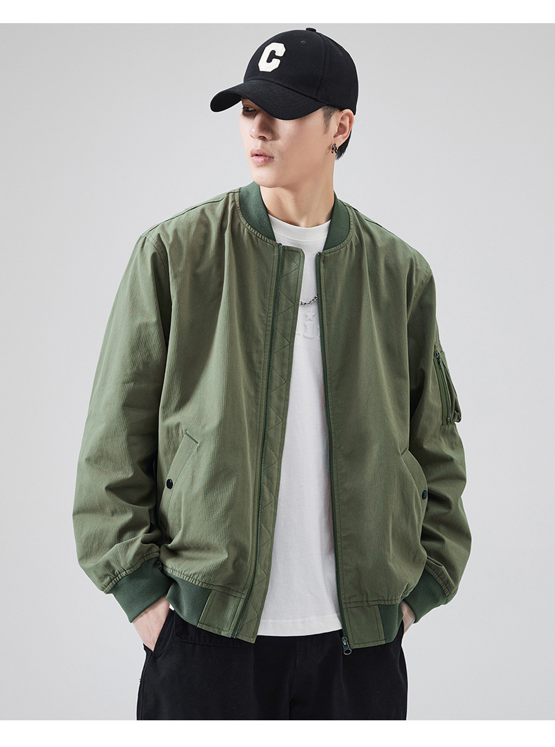 Veste de baseball ample décontractée en coton pour hommes, nouvelle collection printemps et automne_voghion.com