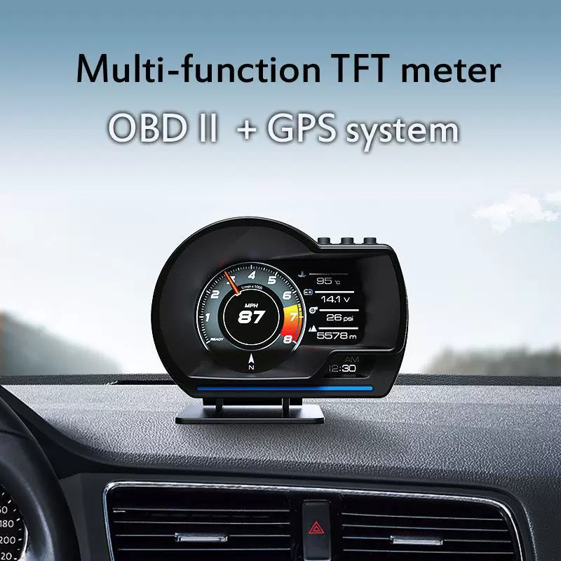 Автомобильный OBD A500 многофункциональный ЖК прибор модифицированный лётный головной дисплей детектор скорости водяной температуры турбина и т.д.