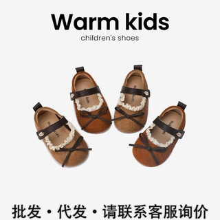 真皮女小童公主鞋秋季新款女宝宝软底学步单鞋女孩小皮鞋一件代发