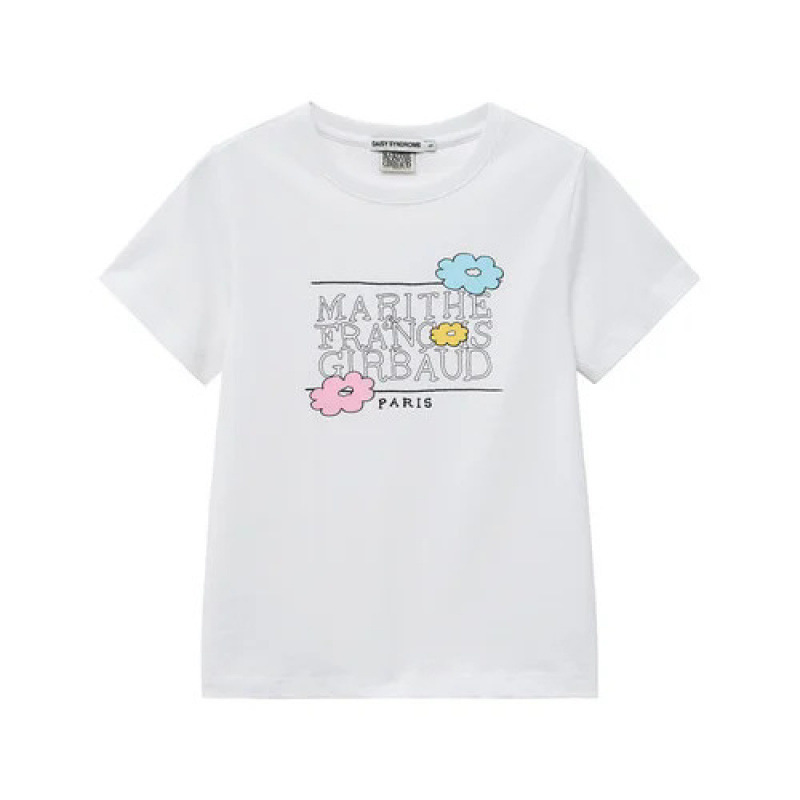 韓国 DAIS*Y X MARITHE 連名半袖ジェニー同スタイルレディース右肩カジュアルショートトップ|undefined