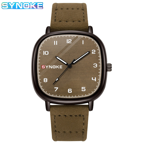 Men's Quartz Watch Sports Retro Fashion Simple Design Belt Quartz Watch Student Watch Teen