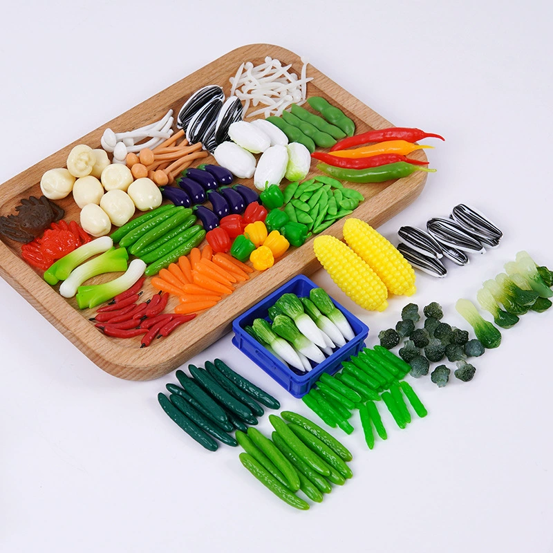 ПВХ Симулятор мини-перец баклажан капуста западный синий цветок крабовый щипцы миниатюрная игра сцена супермаркета украшение diy игрушка