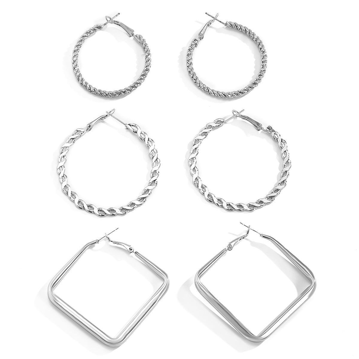 Simple Style Geometric Plating Iron No Inlaid Earrings display picture 6