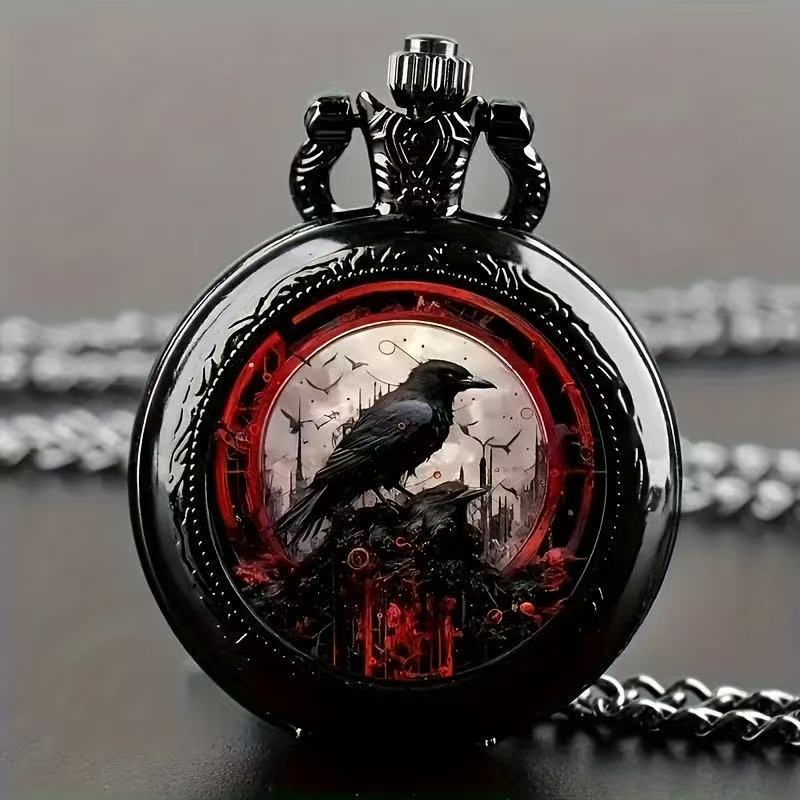 Vintage Flip Cover Pocket Watch Quartz Digital Photo Quartz Watch Male and Female Student Fashion Gift Necklace Hanging Watch
