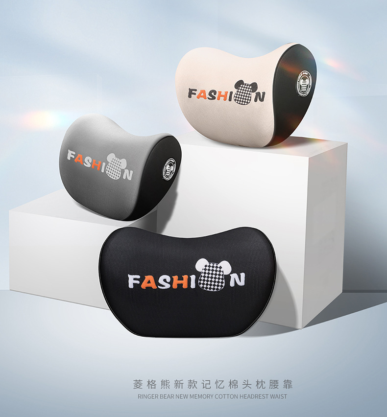 Cartoon Car Headrest, Car Cushion, Car Driver's Seat, Memory Foam Lumbar Support, Car Pillow, Neck Pillow