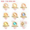 DIY hand -made material Pearl rhinestone oval alloy accessories DIY hair accessories accessories headwear flower plate drilling material