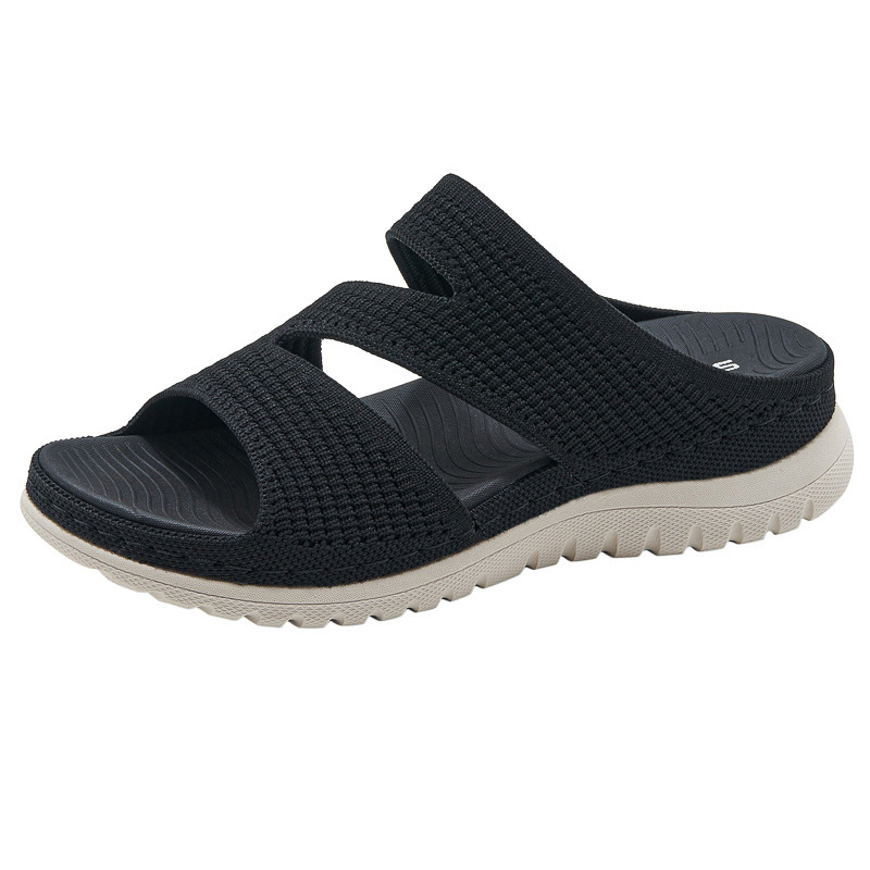 L1902 - 3 Amazon Europa y los Estados Unidos sandalias deportivas casuales nuevas 2025 velcro hueco grueso zapatillas de mujer frías