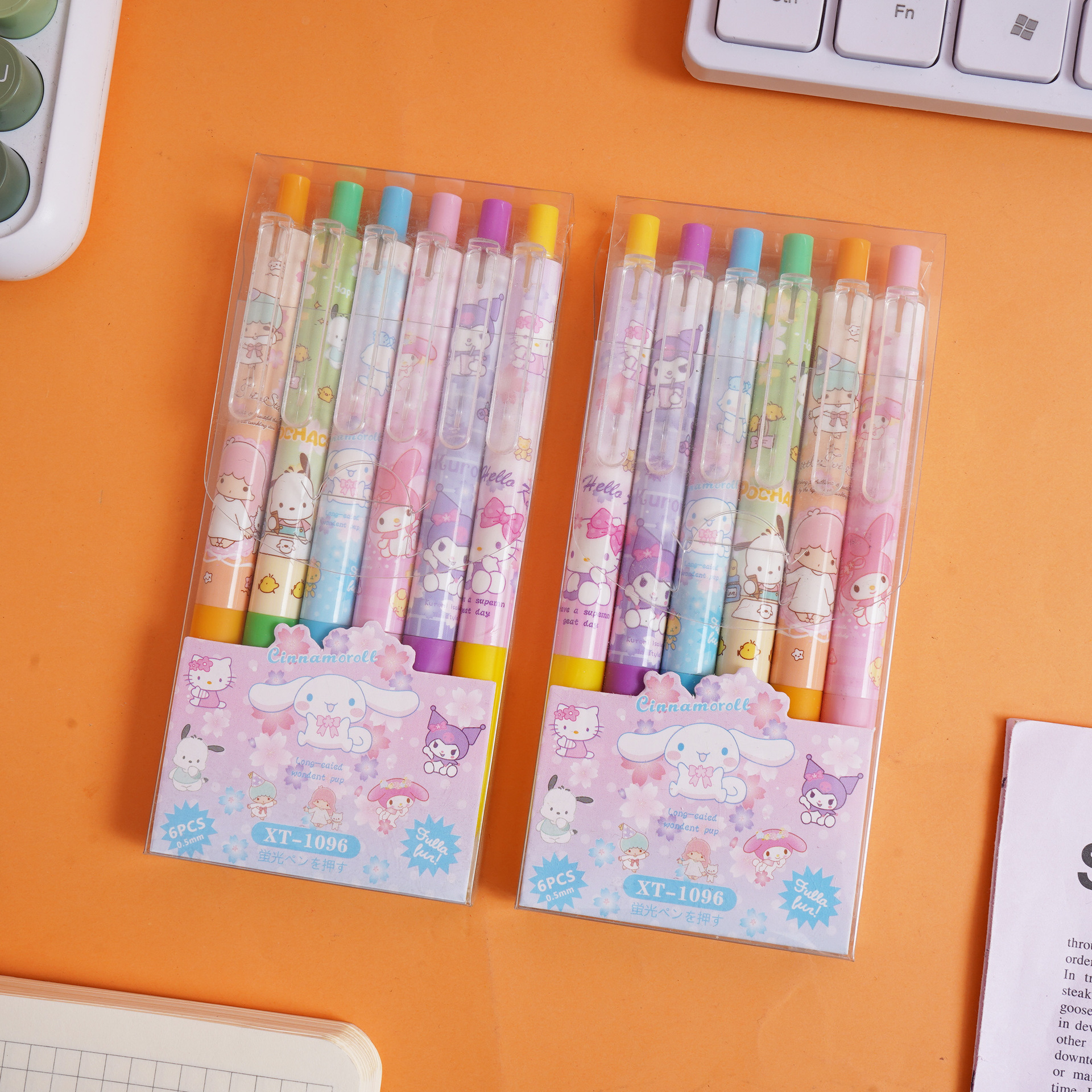 Nuevo XT - 1095 bolígrafo de resaltador pulsante dibujos animados Kulominins bolígrafo de alta cara adorable Sanliogou