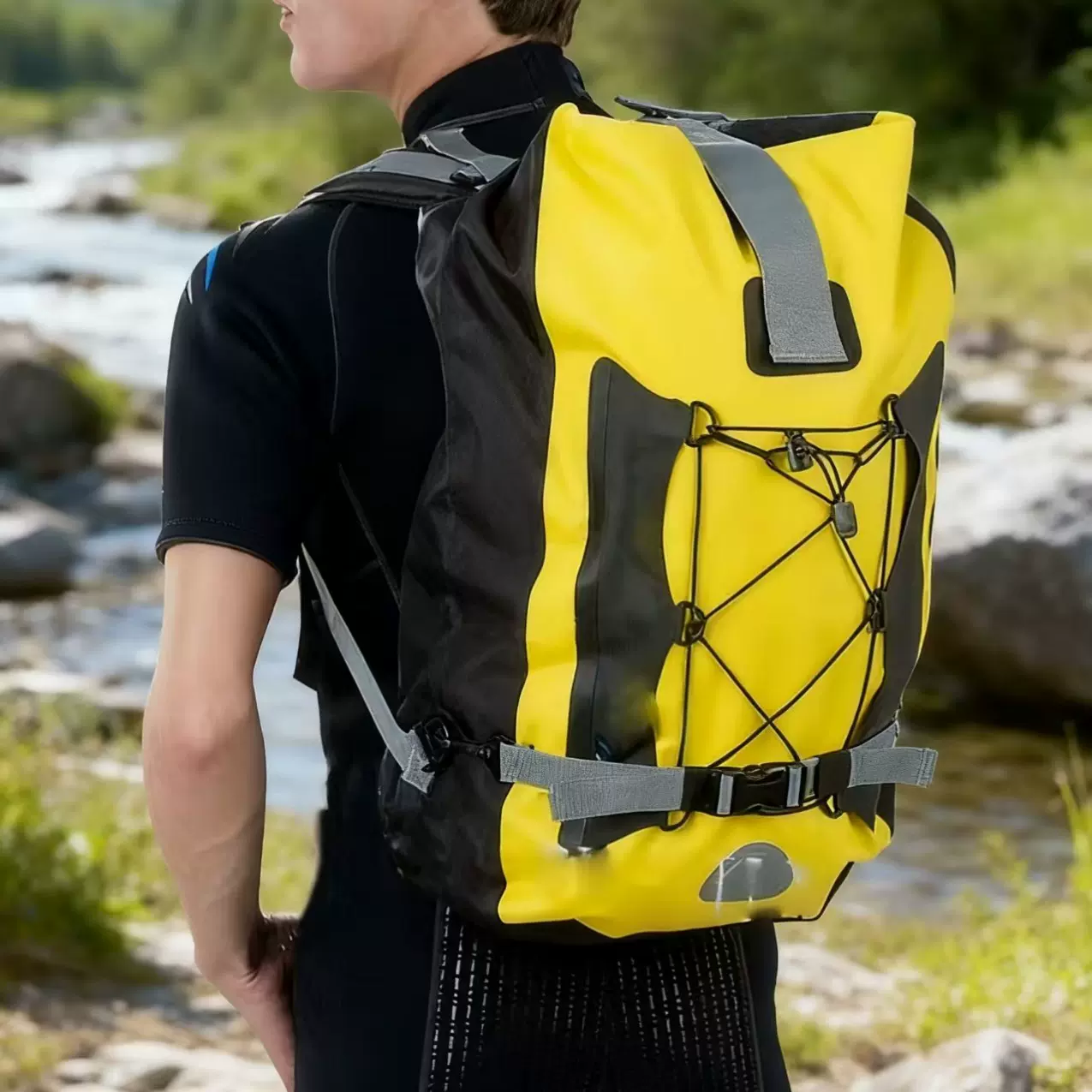 户外防水双肩包野营游泳冲浪漂流多功能收纳袋骑行运动包运动骑行