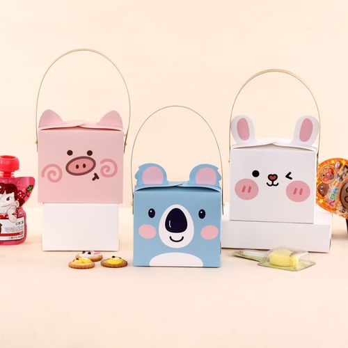 Children's portable gift box Internet celebrity ins snack carton biscuit box cartoon animal candy snack packaging box