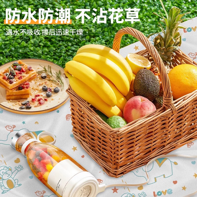 ポータブル屋外キャンプ使い捨てピクニックマット防湿マットシングル二人防油ビーチマット芝生マット防水|undefined