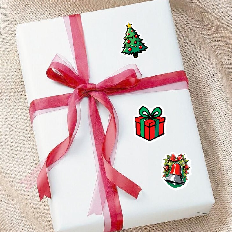 アマゾン国境を越えたオリジナルクリスマス装飾シールかわいいサンタクロース雪だるまキャンディー間食シール|undefined