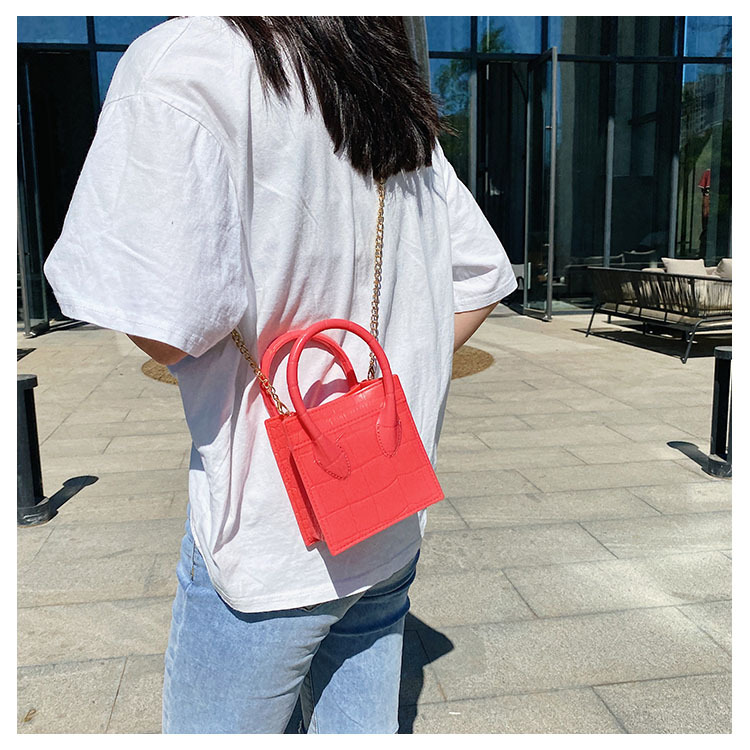 2025 Cross-border new popular smiling face bag, small square bag, fashionable and versatile chain hand bag, shoulder and crossbody jelly women's bag undefined