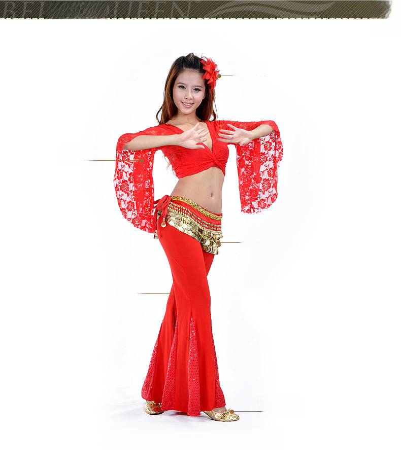 Lace butterfly sleeve top, belly dance, belly dance clothing, belly dance lace top brand clothing factory