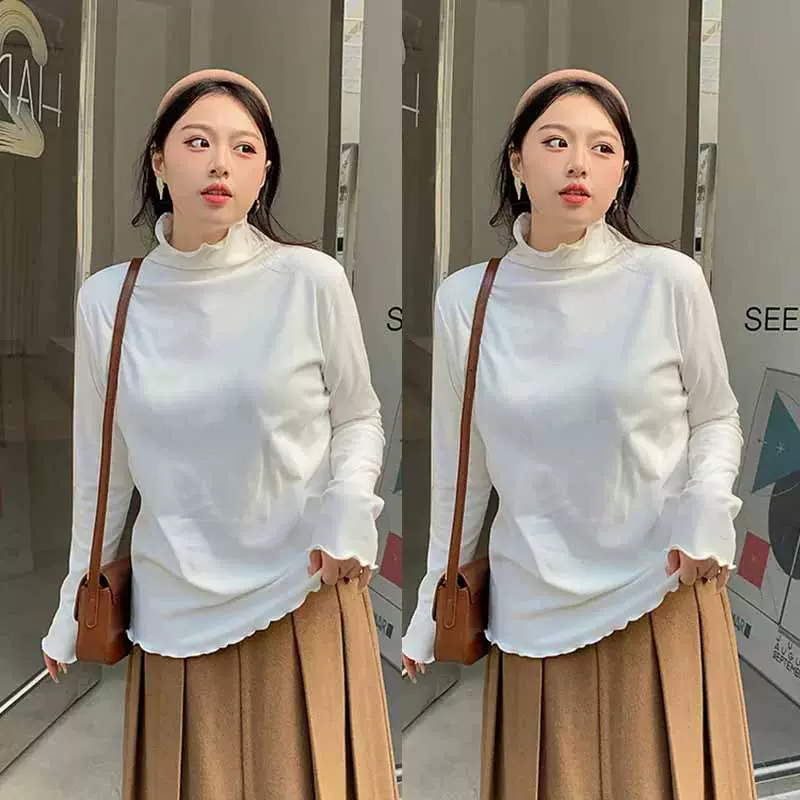【定制】大码女装高领双面德绒卫衣秋冬网红爆款胖mm内搭保暖绒衫