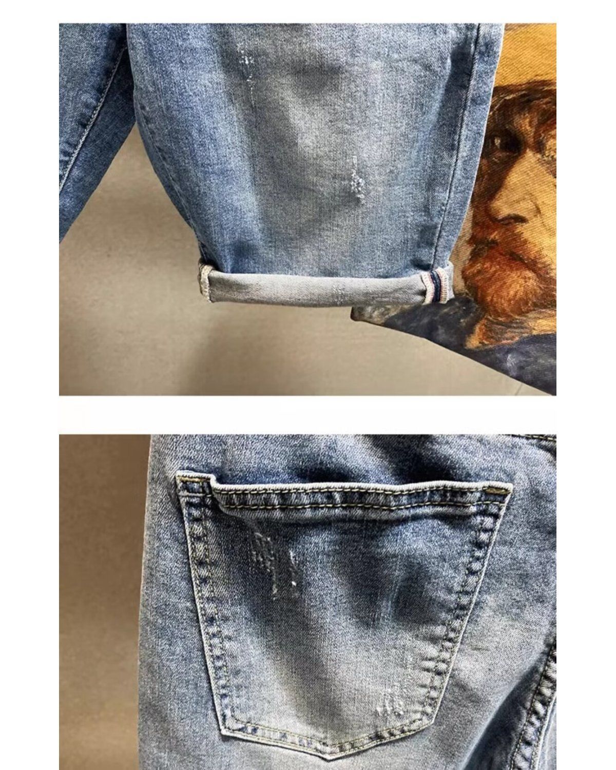 Herren Denim Shorts Slim Fit Retro Style Stretch Sommer Jeans_voghion.com