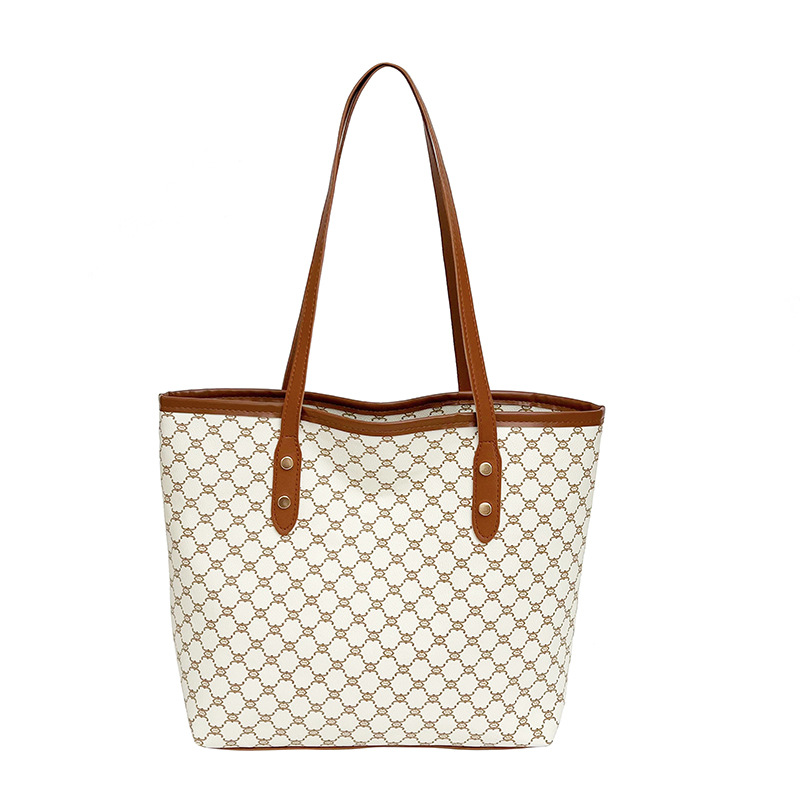 Bolsa de mano impresa retro de gran capacidad para mujeres 2026 nueva bolsa de hombro de viaje caliente de moda bolsa de mano versátil