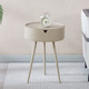 Three-legged bedside table khaki