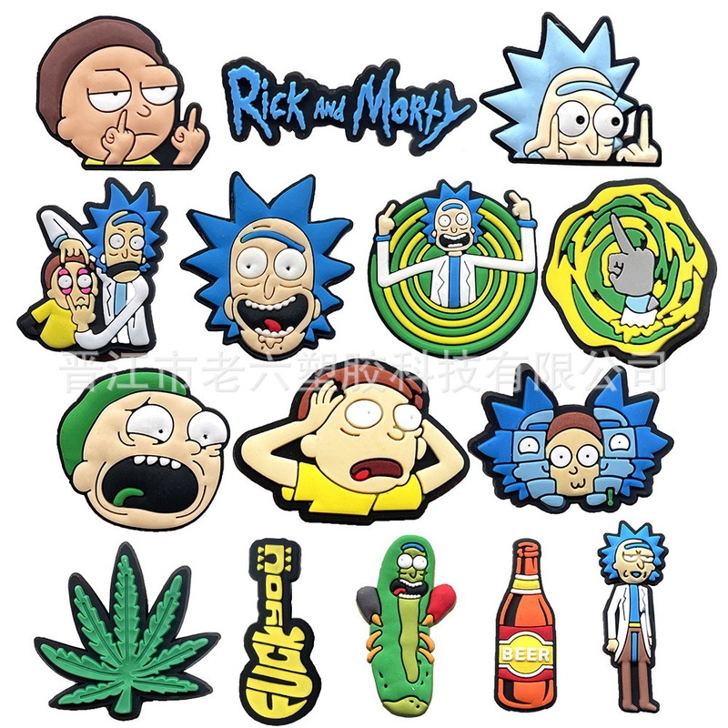 Rick and Morty PVC garden clog shoe charms, anime cartoon decorative shoe accessories, Rick and Morty shoe charms Rick and Morty PVC garden clog shoe charms, anime cartoon decorative shoe accessories, Rick and Morty shoe charms