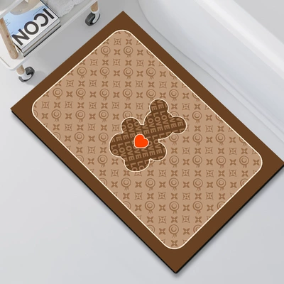 Bathroom Non-Slip Carpet Quick-Drying Toilet, Avtomobil döşəmə paspasları - bathroom-mat-love-belly-bear-4060cm