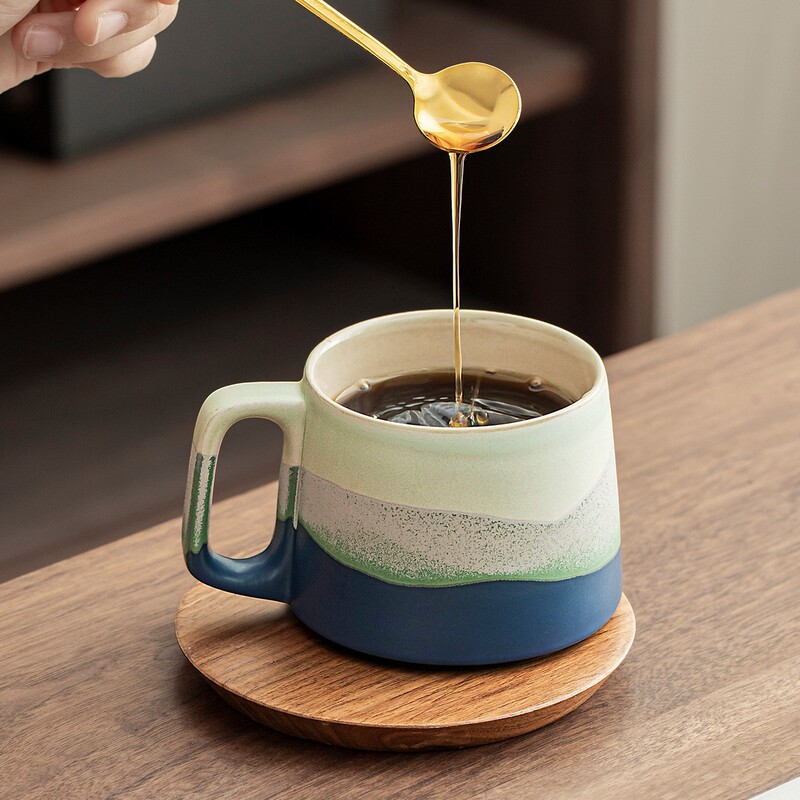 见山咖啡杯小众轻奢高档高级感中古茶杯子高档精致生日礼物伴手礼|undefined