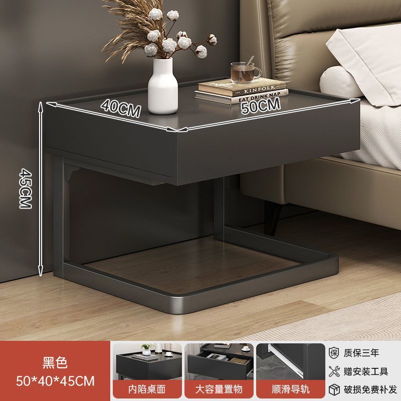 Taberna de cama flotante moderna simple lujosa alta sensación de dormitorio pequeño gabinete de almacenamiento junto a la cama pequeño gabinete creativo doméstico