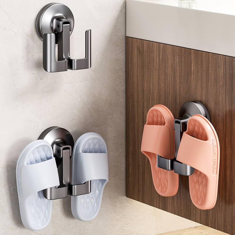 Bathroom Slipper Rack Suction-type Non-perforated Wall-mounted Toilet Special New Drain Hanger Hook Storage Rack Bathroom Slipper Rack Suction-type Non-perforated Wall-mounted Toilet Special New Drain Hanger Hook Storage Rack