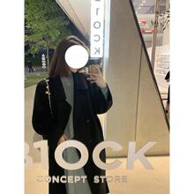 中长款双面大衣毛呢外套女秋冬季韩版小个子宽松休闲少女呢子风衣