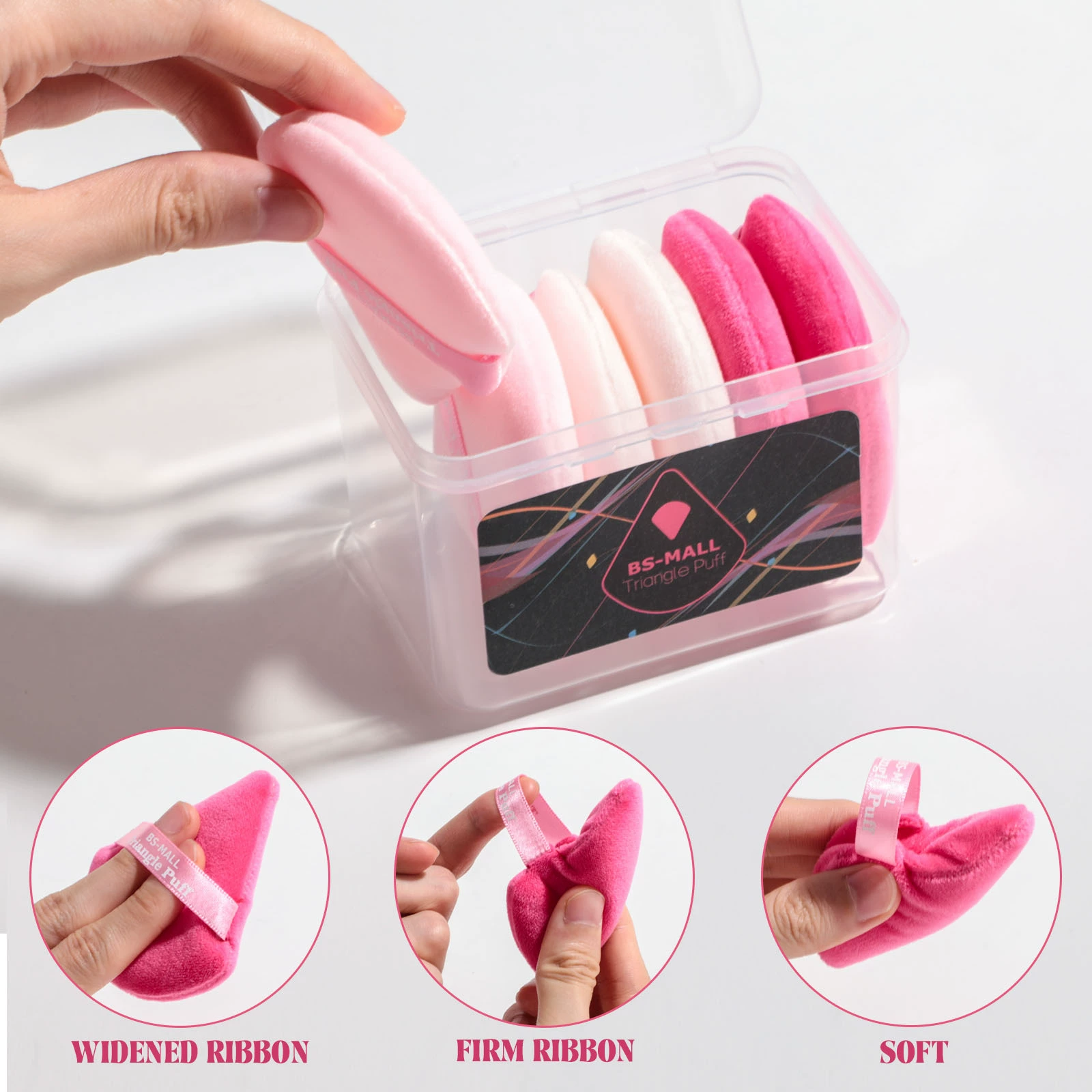 Triangle Makeup Sponge Puff, Increased Thickness, For Foundation & Loose Powder, Single