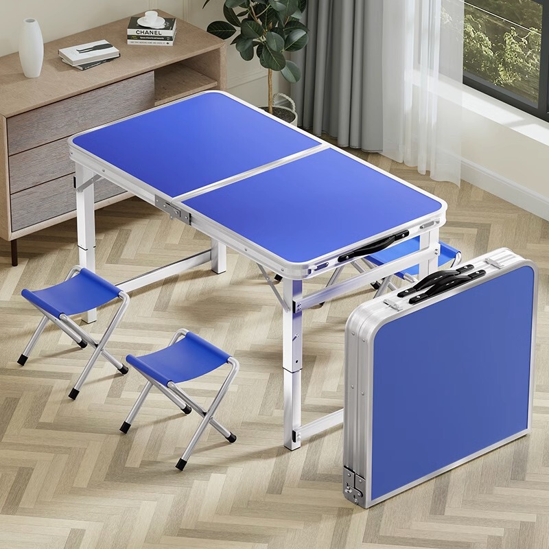 Folding Table night market stall stall table home simple table outdoor aluminum alloy camping picnic folding table and chair