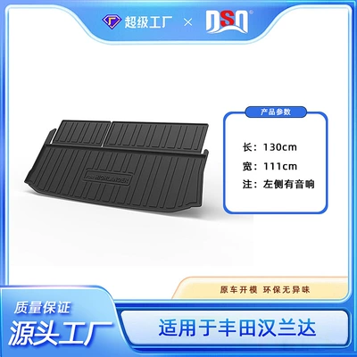 Mat, Backrest Waterproof, Wear-Resistant and – Multi-function pad - tpe-material-waterproof-bag-rolled-up-for-delivery-2022-2026-toyota-highlander-7-seater-trunk-mat-left-side-with-speaker-version