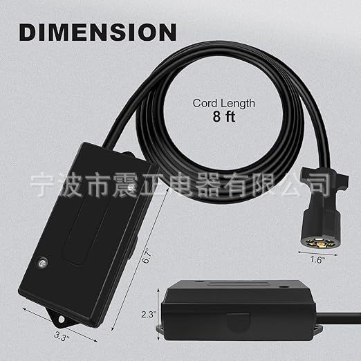 7-Wire Trailer Adapter Wire for Rv, Heavy Duty 7 Way Trailer Plug, 7 Pin Trailer Wiring Harness