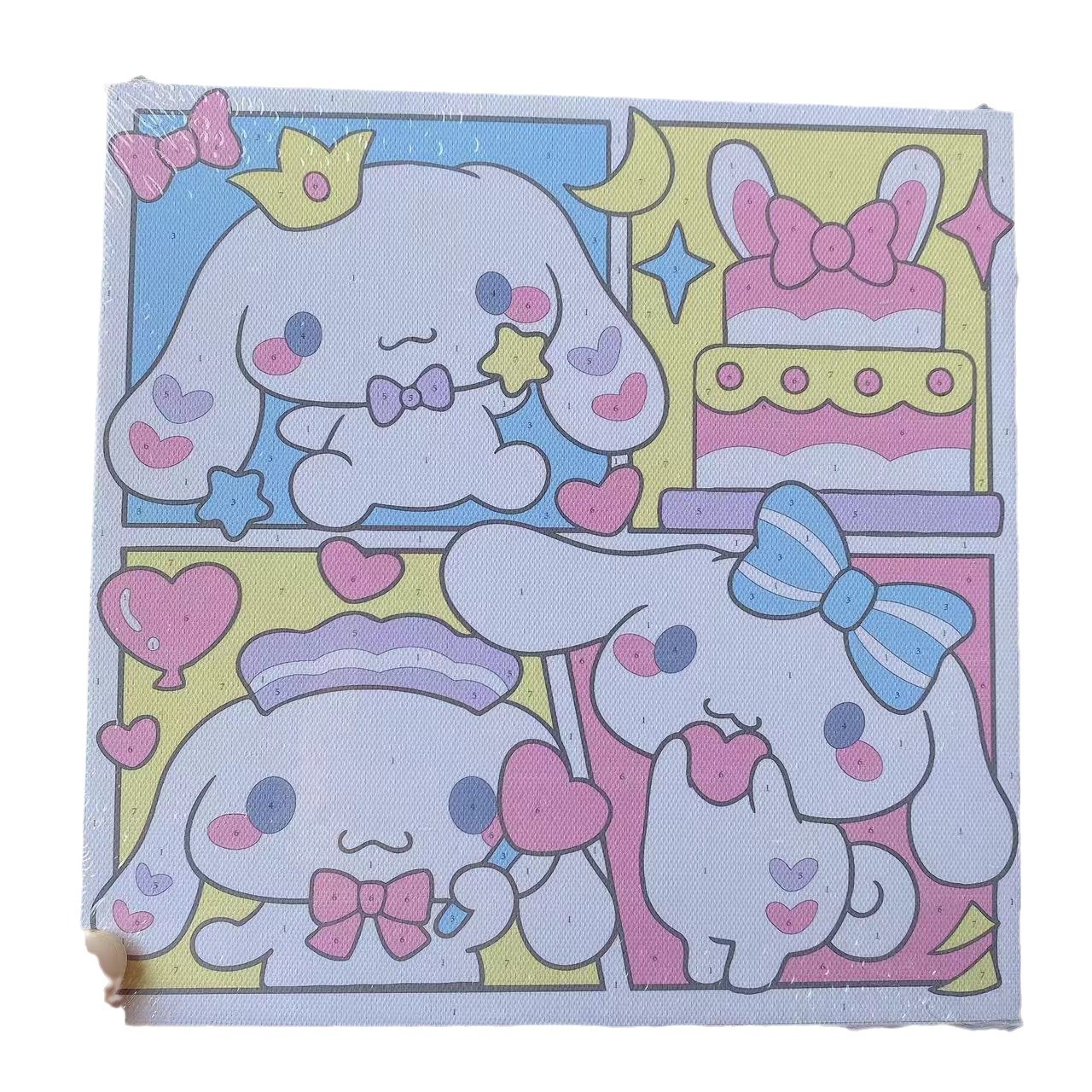 Juguetes de color para niños dibujos de relleno de pintura al óleo digital DIY con pintura 20 * 20 cuadros dibujos animados DIY hechos a mano
