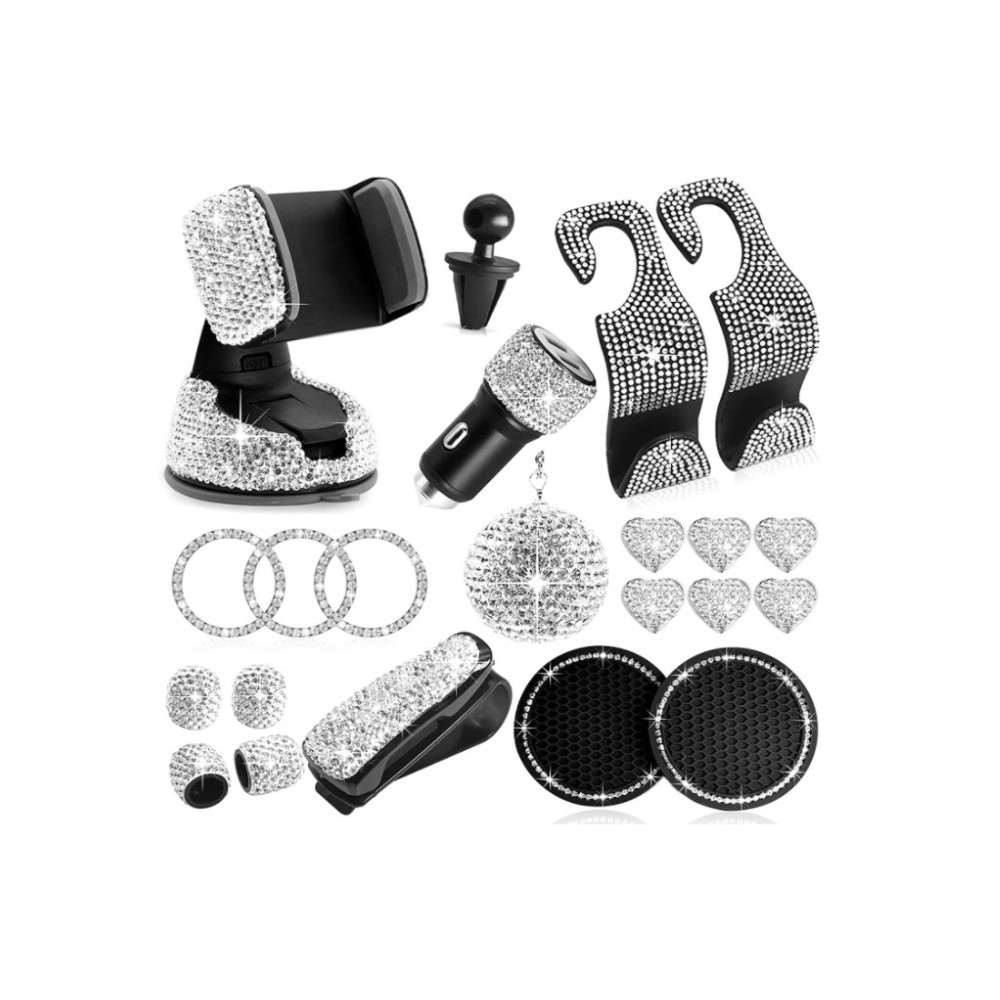 Cross-border car interior kit new car shiny interior modification supplies creative car rhinestone accessories set