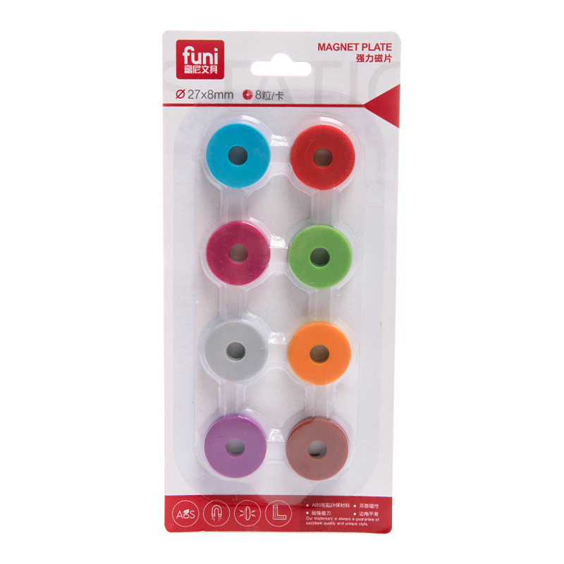 Colorful magnetic round double-sided powerful fridge magnet