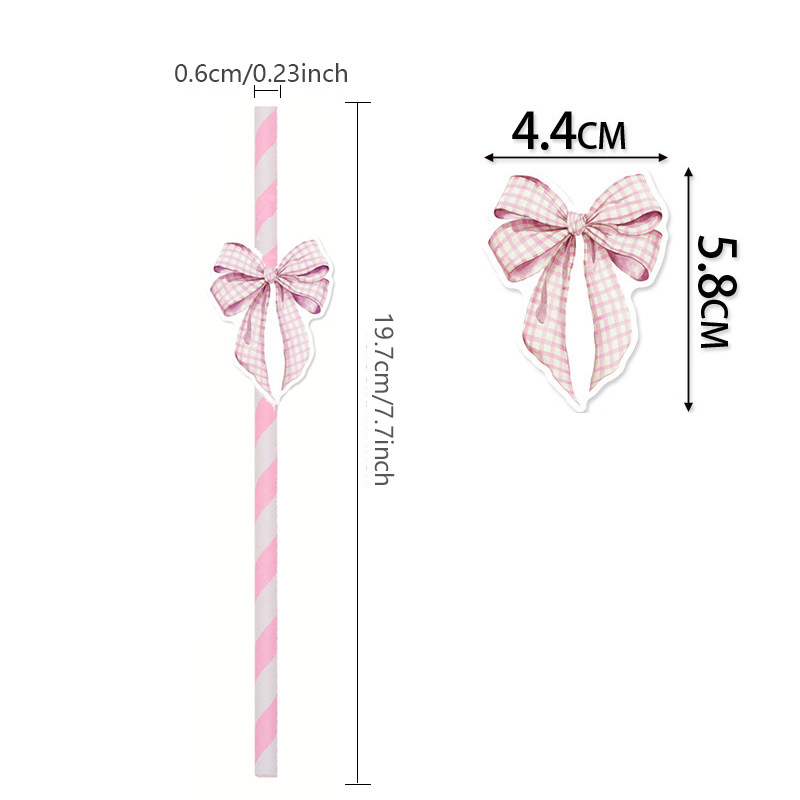 Trazo creativo transfronterizo pajita de papel decoración de fiesta mesa de postres vestido de cumpleaños botella de pudín complemento de pastel