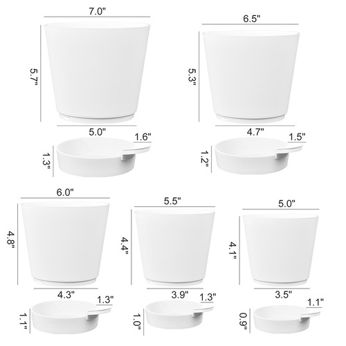 Amazon self-watering flower pot desktop bonsai green plant plastic round flower pot lazy automatic water-absorbing flower pot
