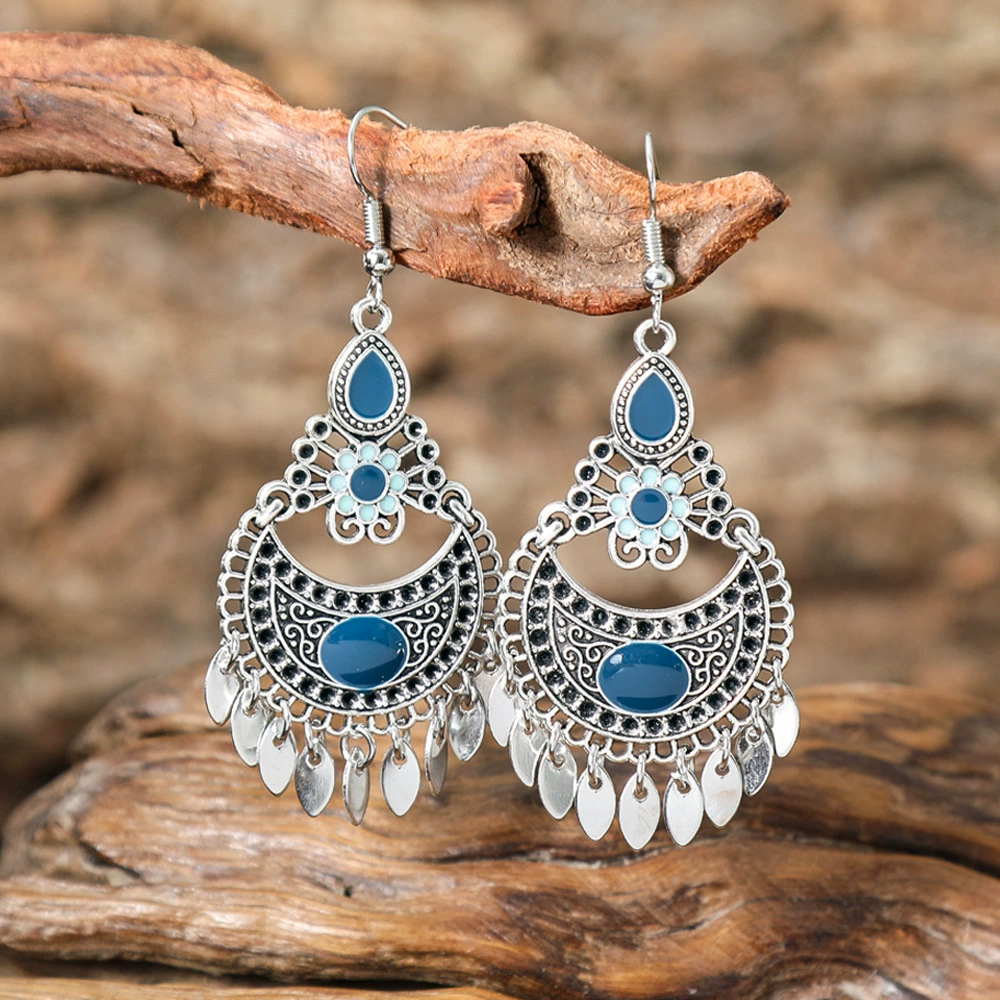 Серьги ретро этно Handmade, кисточка-талисман бохо низкопроходимые клипсы, лёгкий