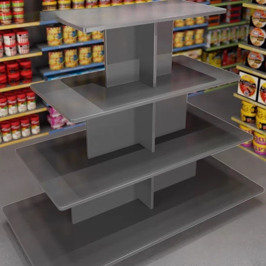 中岛展示台展示柜超市货架零食母婴圆形礼品堆头鞋店展示架摆件架