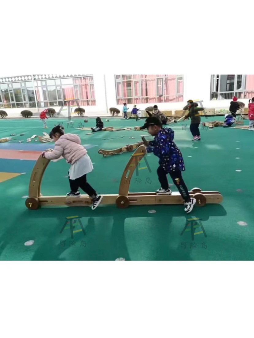 Kindergarten Anji Game Children's Village Toy Anji Nut Game Building Blocks Construction Area Outdoor Building Adventure Island