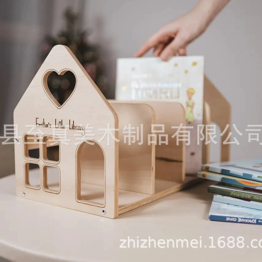 Деревянная детская книжная полка столешница многослойная книжная книжка с картинками
