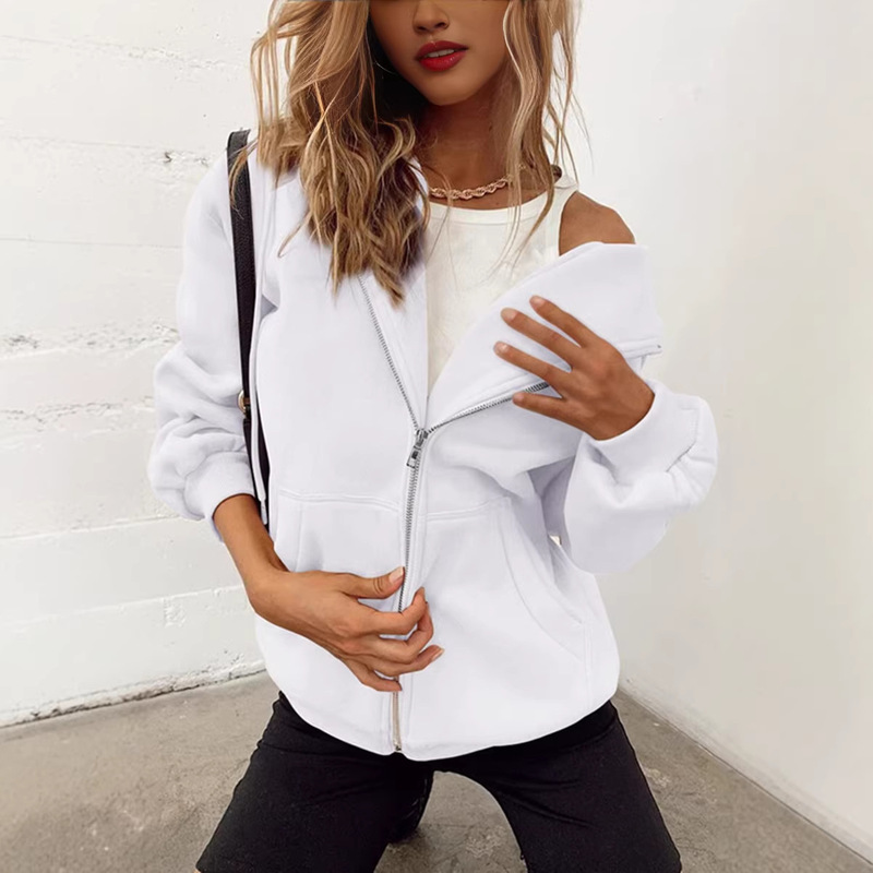 Women's Cute Hoodie Teen Girls Fall Jacket Oversized Sweatshirt Casual Drawstring Clothes Zipper