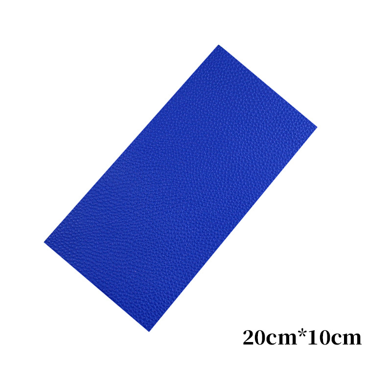 Los fabricantes suministran el subsidio de reparación de cuero de color autoadhesivo completo PU Litchi grano Road pegatinas sofá cojín agujero parche pegatinas